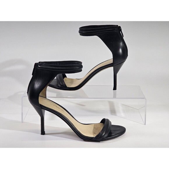 DMS Women's 35.5 5.5 Phillip Lim Black Leather Mirtini Heels Ankle Strap Pumps - Picture 4 of 12